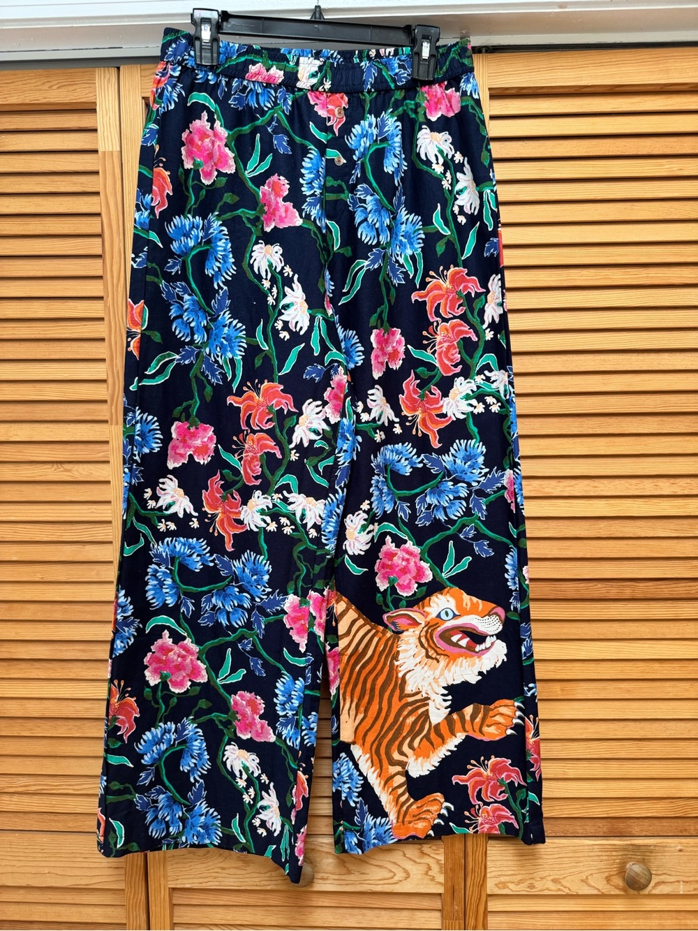 Anthropologie LyreBird x Paige Gemmel Cloud Flannel Pajama Pants Navy Floral M